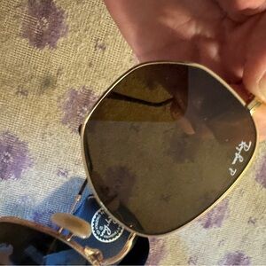 Ray-Ban polarized Gold and Brown Sunglasses